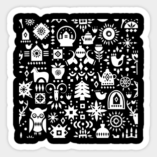 Slavic Folk Pattern with Animals Sticker